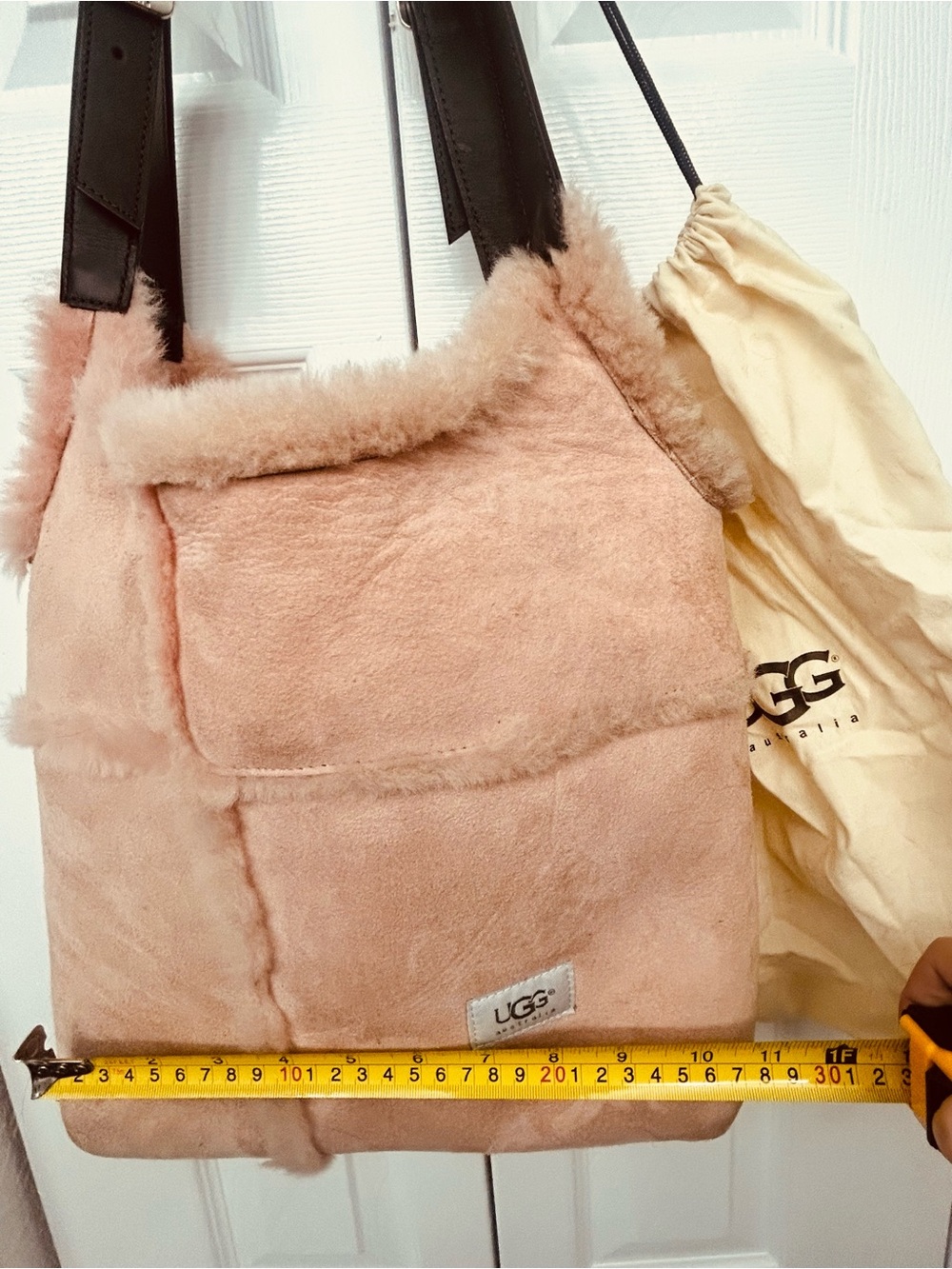 UGG Pink Shearling Shoulder Bag - Picture 5 of 16